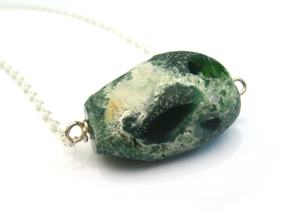 Large Green Agate Necklace