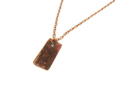 Flame Colored Copper Necklace